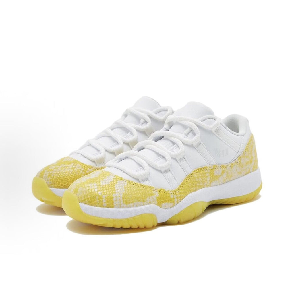 Jordan Air Jordan 11 Low "Yellow Snakeskin" – Women's Retro Basketball Shoes, Low-Top, White/Yellow