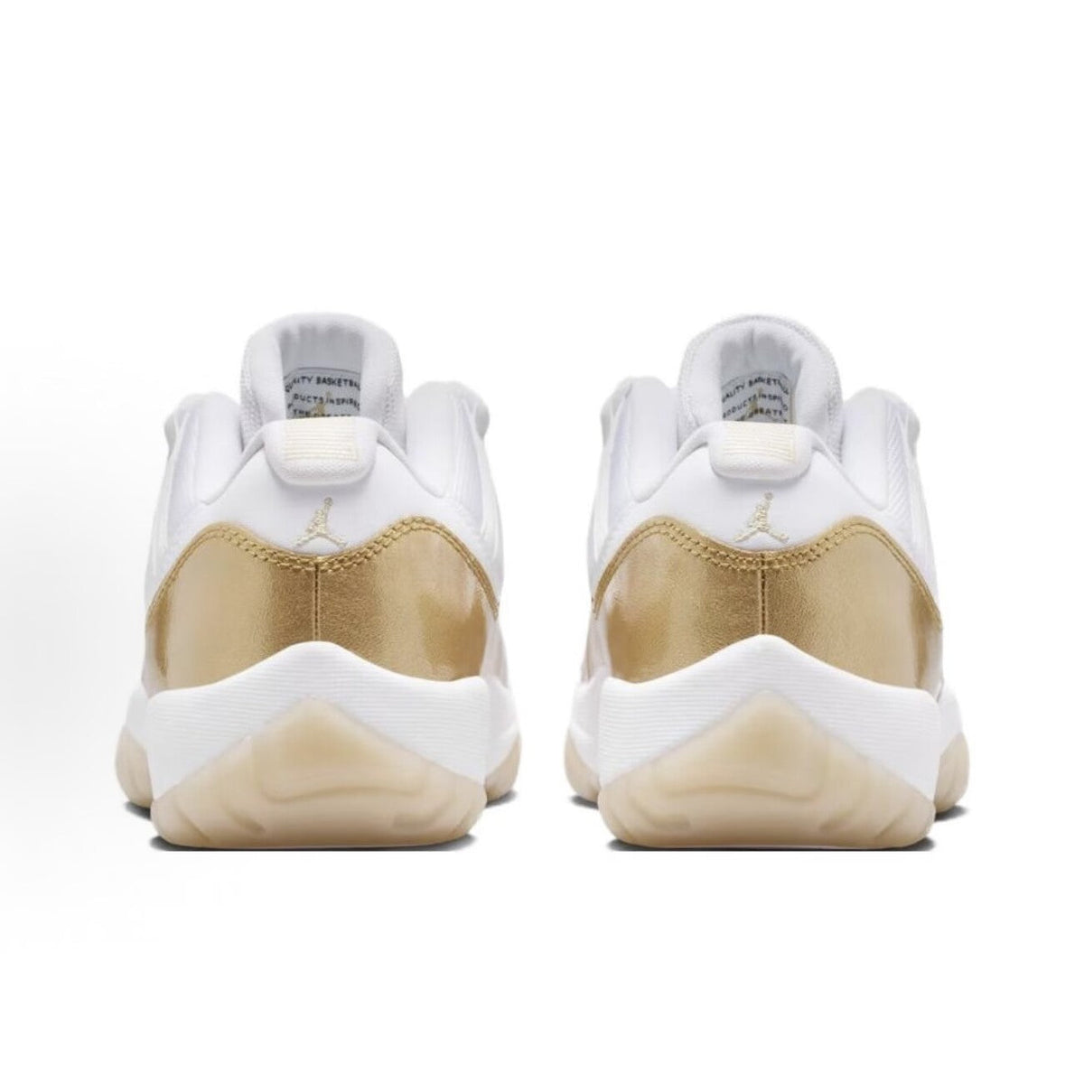 Jordan Air Jordan 11 "Mother's Day" – Comfortable, soft, stylish, minimalist, and versatile; a classic low-top retro basketball sneaker for women, in white and gold.