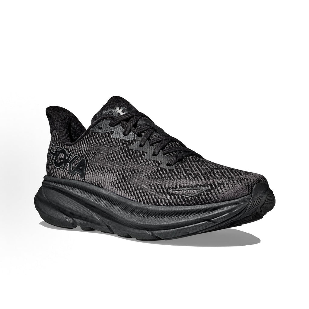 HOKA ONE ONE Clifton 9 Women's Marathon Training & Long-Distance Running Shoes - Black