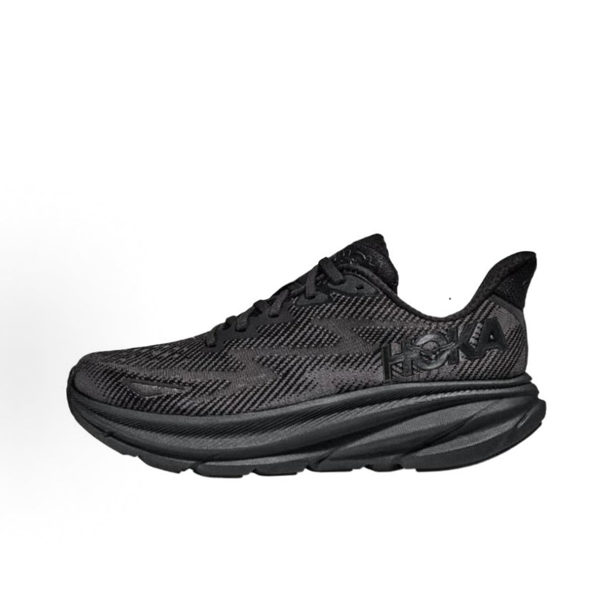 HOKA ONE ONE Clifton 9 Men's Trail/Marathon Training Running Shoes - Black