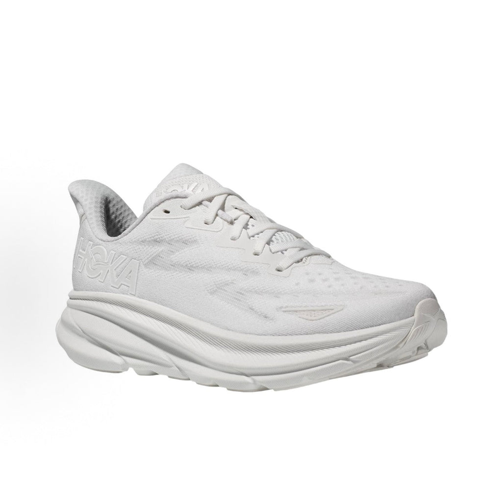 HOKA ONE ONE Clifton 9 Wide Women's Training Running Shoes - White