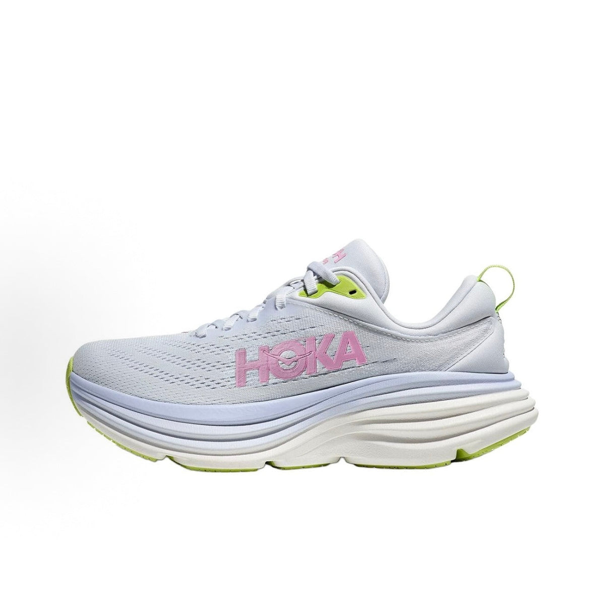 HOKA ONE ONE Bondi 8 Women's Casual City Commuter/Running Shoes - Blue/Pink