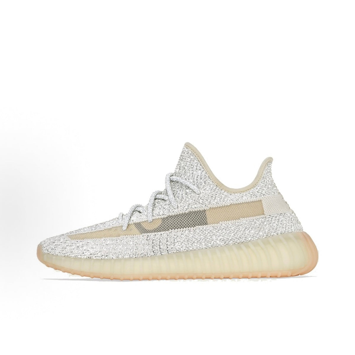 Coconut Shoes 350 V2 "Lundmark" Reflective Low-Top Casual Sneakers for Men – Sesame